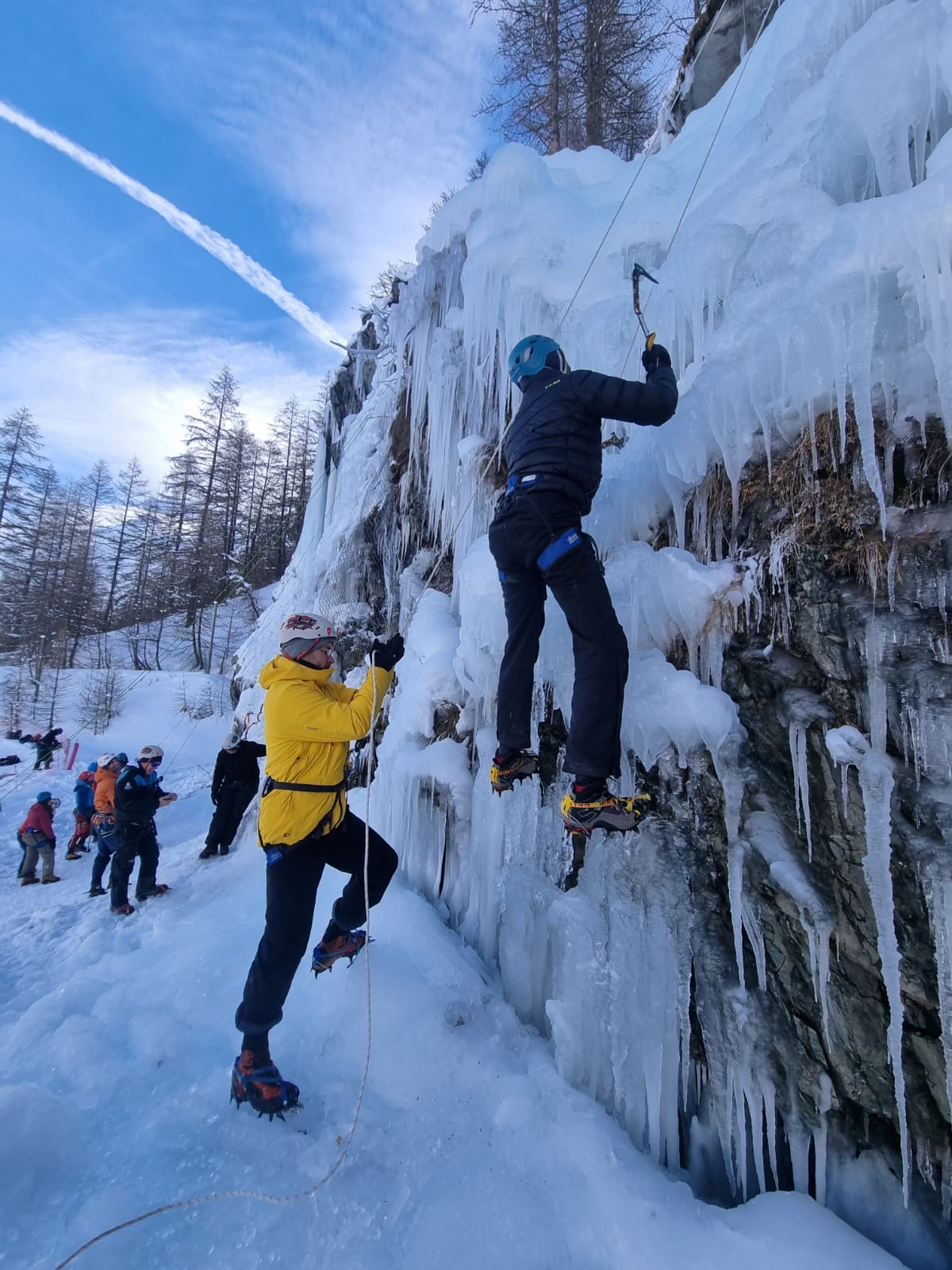 Discover ice climbing at Les Barmettes